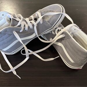 Stylish Gray Kids High-Top Sneakers